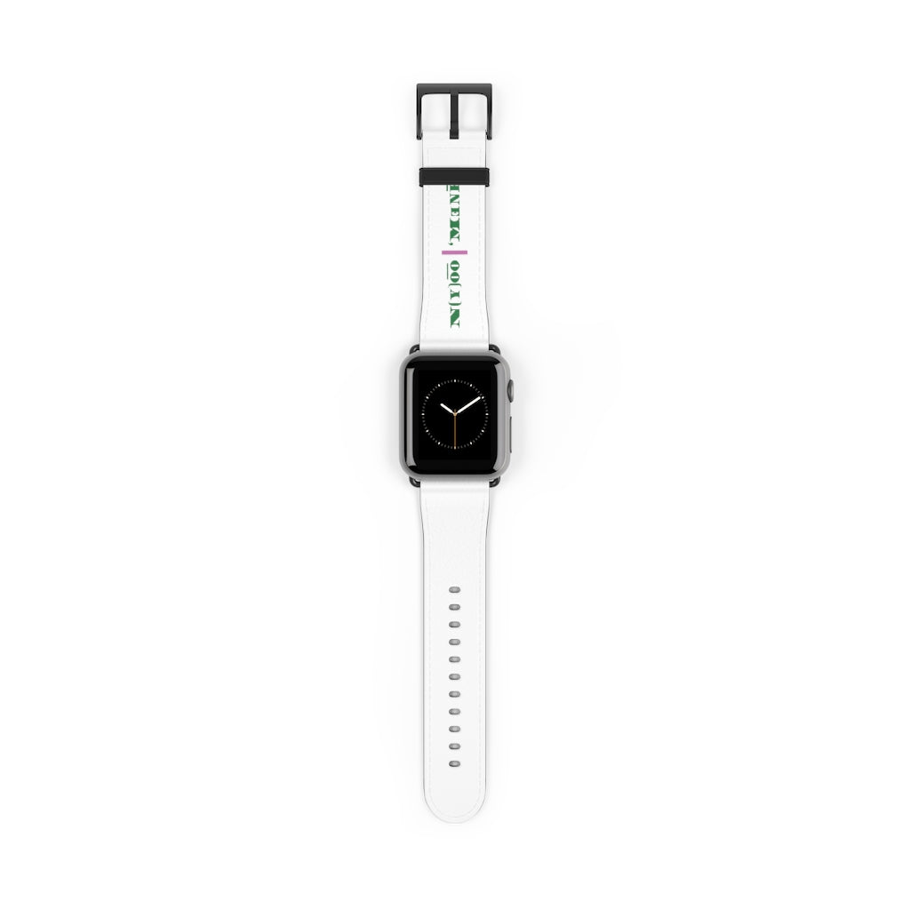 N(y)o͞o ˈMənē Watch Band - Pink Strip