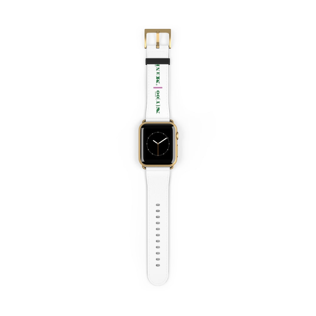 N(y)o͞o ˈMənē Watch Band - Pink Strip