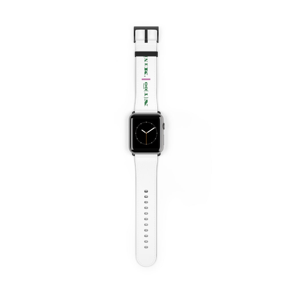 N(y)o͞o ˈMənē Watch Band - Pink Strip
