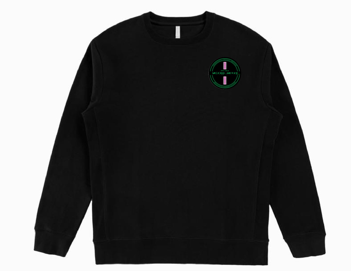 Organic Crewneck - Pink Strip Patch