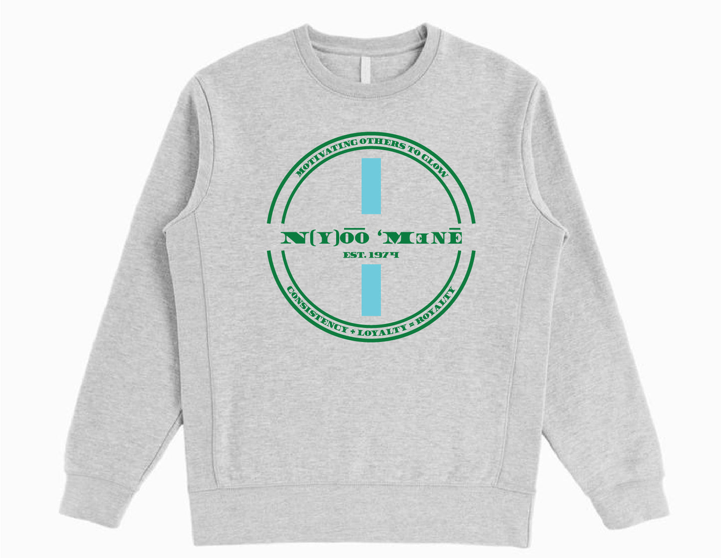 Organic Crewneck Pullover - Blue Strip