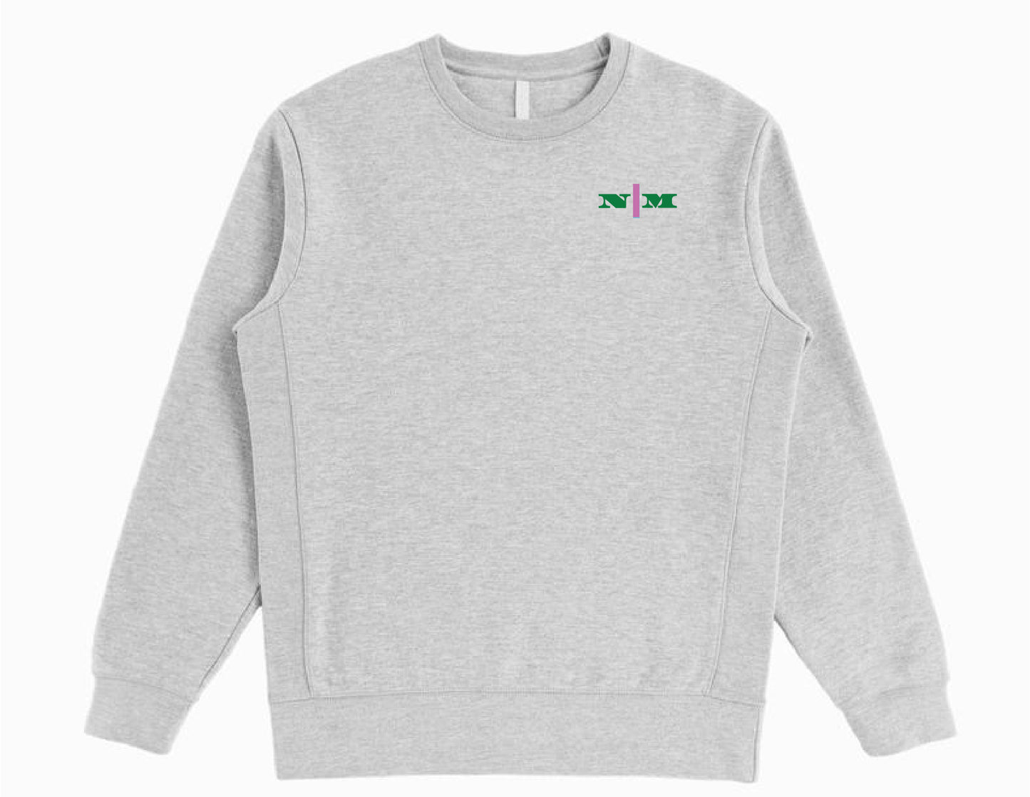 Organic Crewneck Pullover - Pink Strip