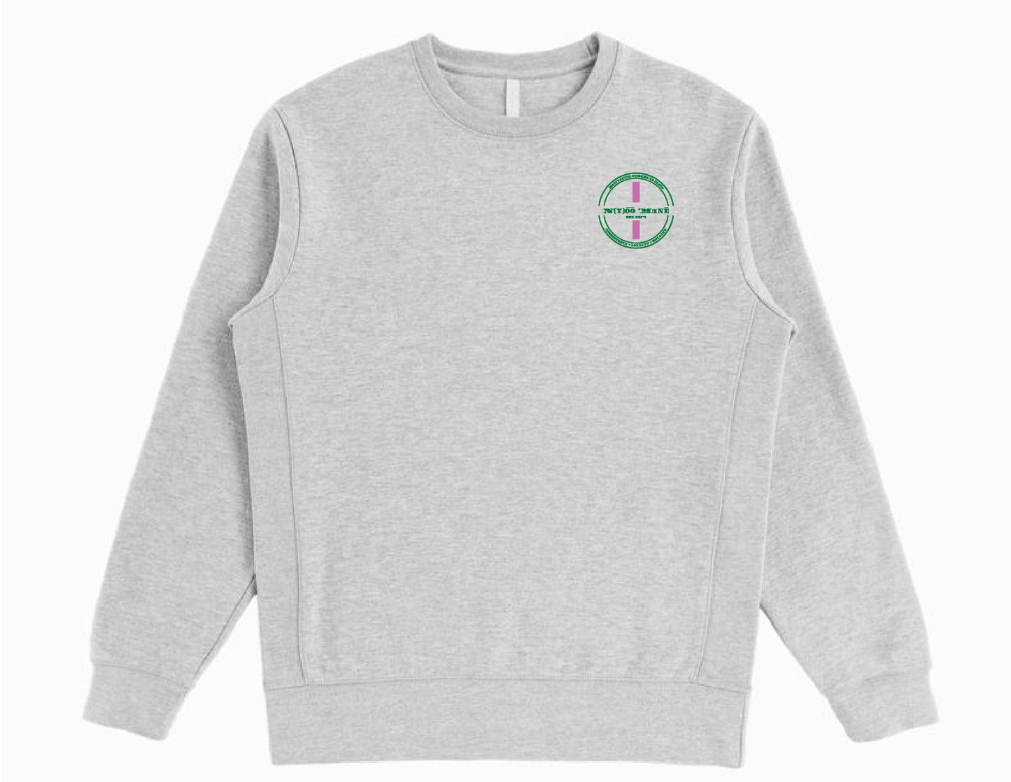 Organic Crewneck Pullover - Pink Strip