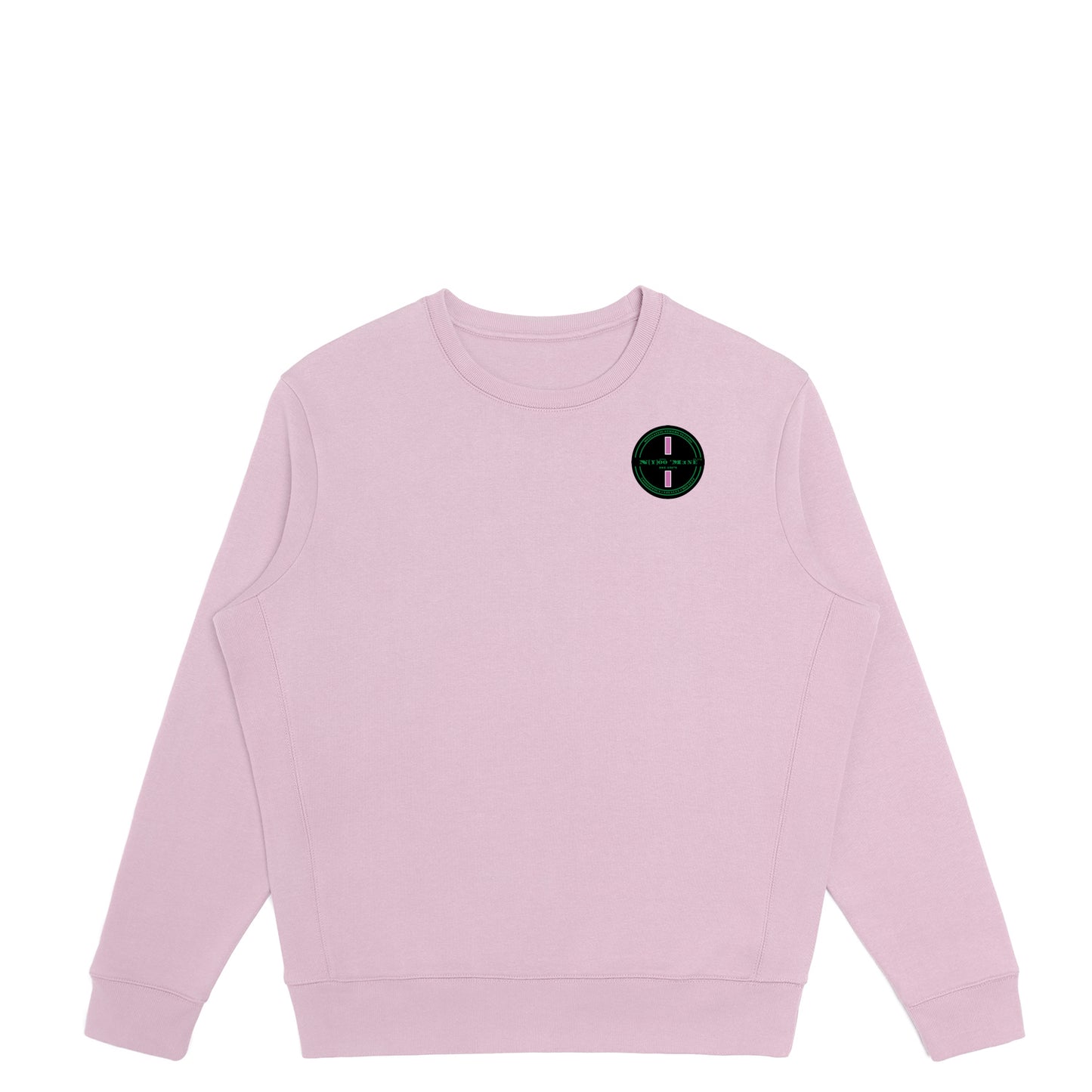 Organic Crewneck - Pink Strip Patch