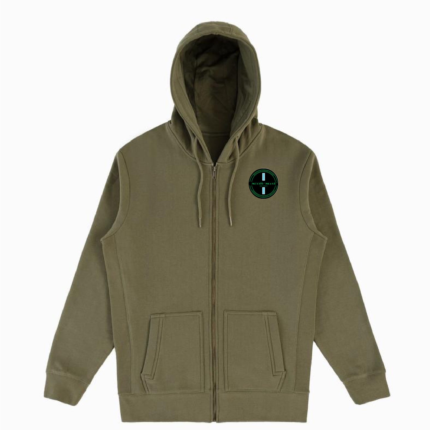 Organic Zip HoodI - Blue Strip