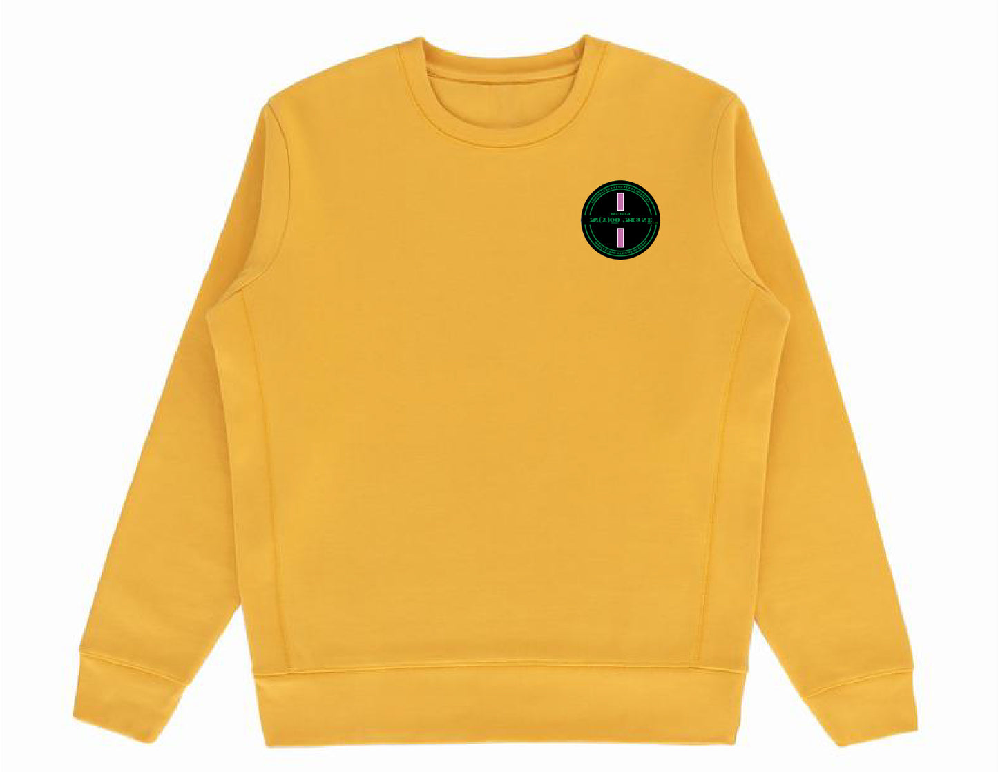 Organic Crewneck - Pink Strip Patch