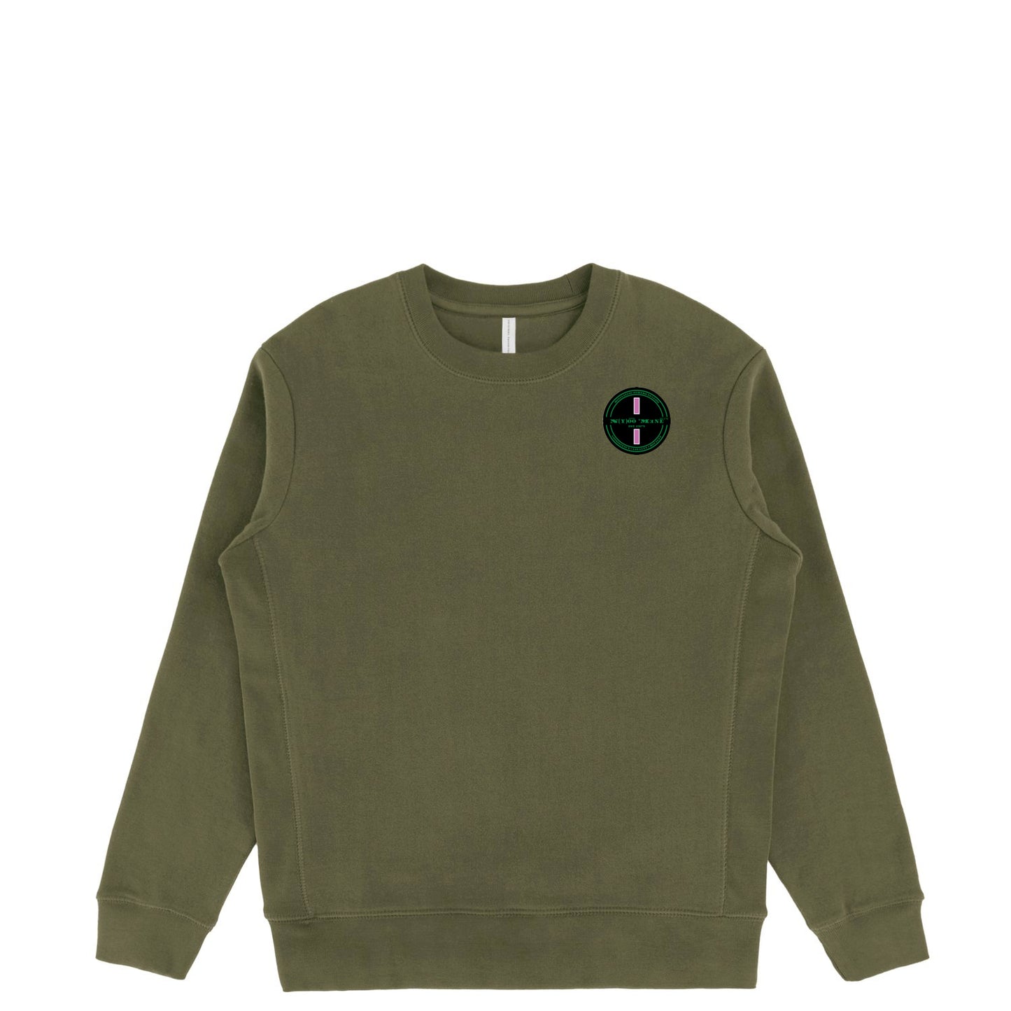 Organic Crewneck - Pink Strip Patch