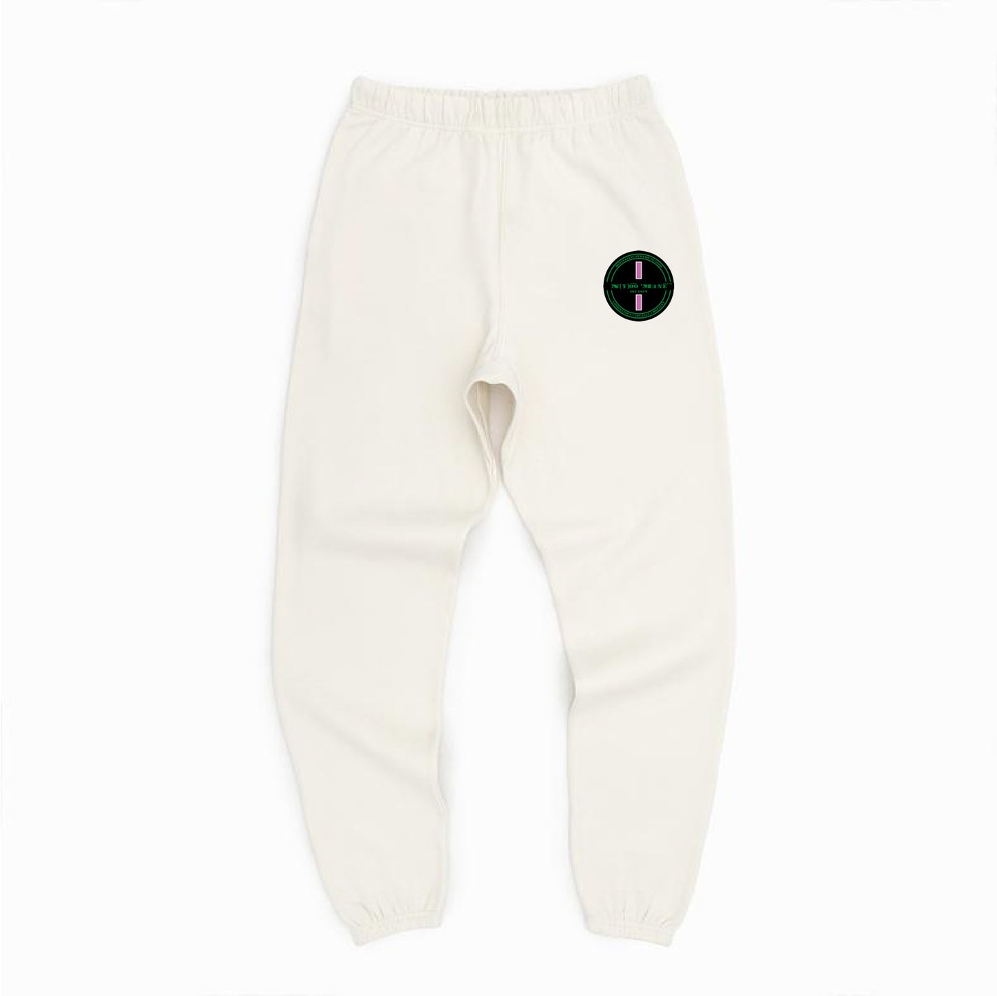 Organic Sweatpants - Pink Strip Patch