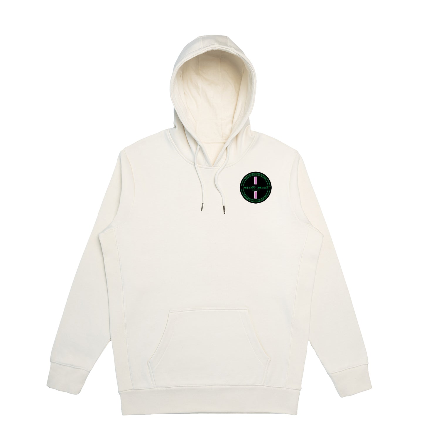 Organic Hoodi Pullover - Pink Strip Patch
