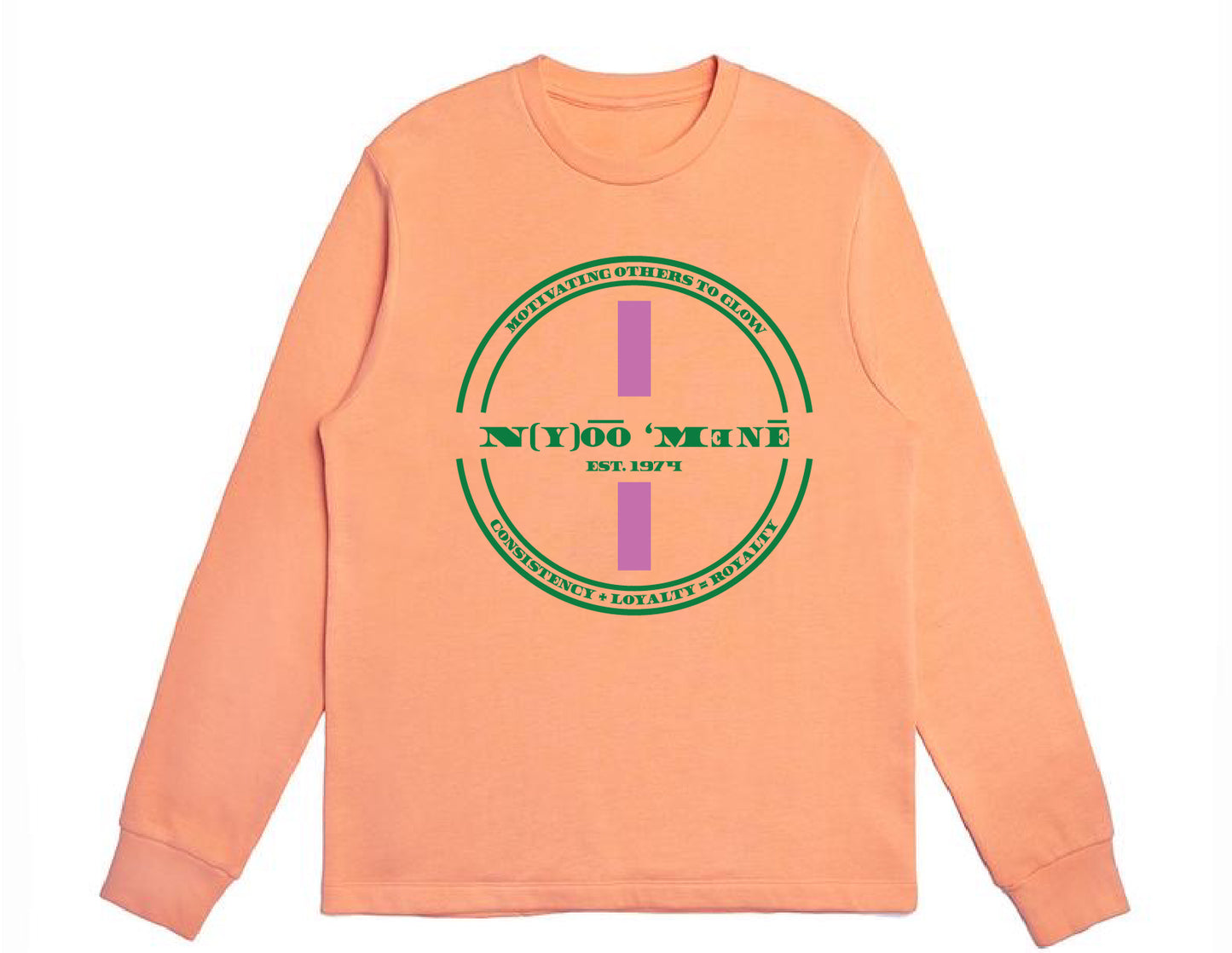 Organic Crewneck Pullover - Pink Strip