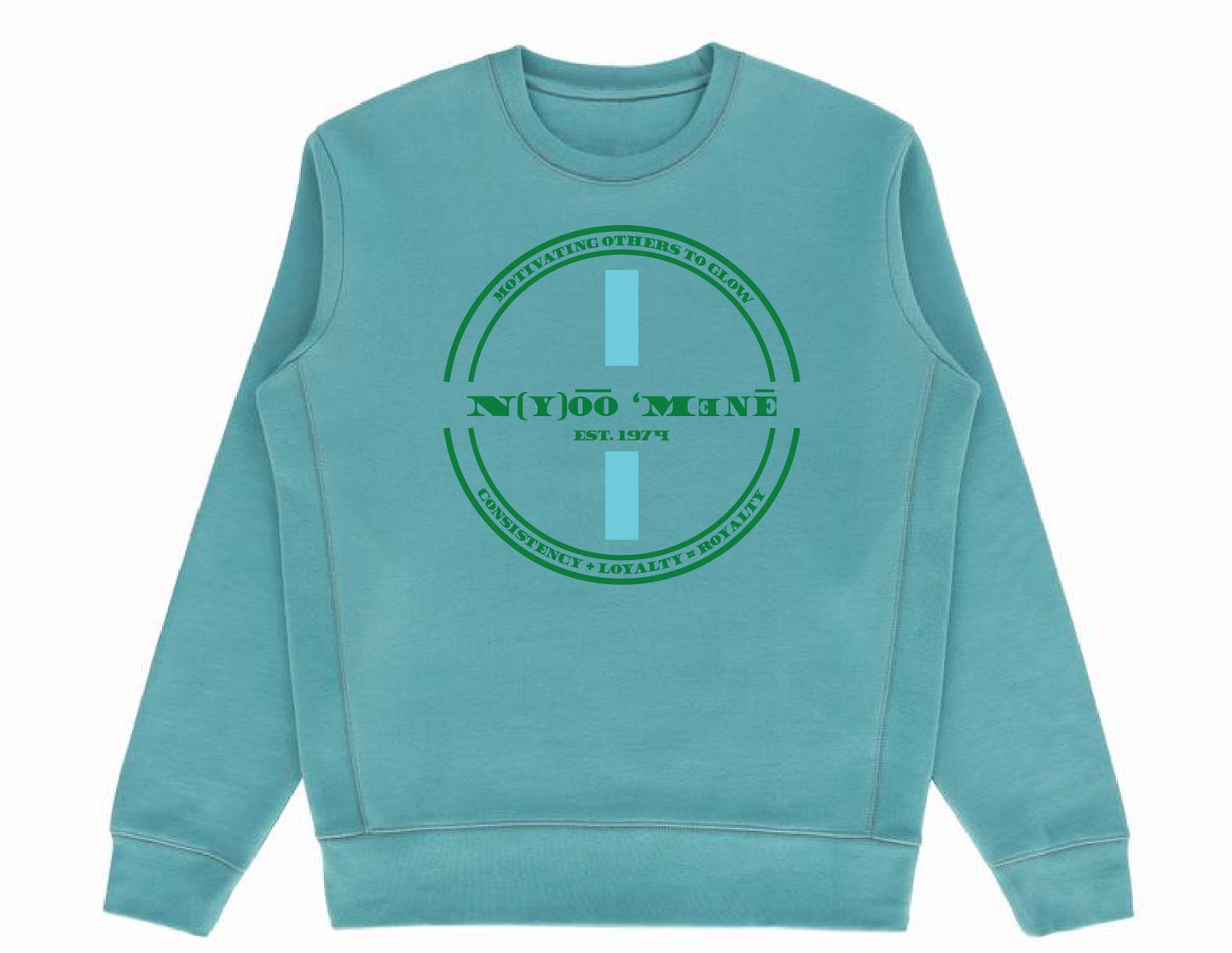 Organic Crewneck Pullover - Blue Strip