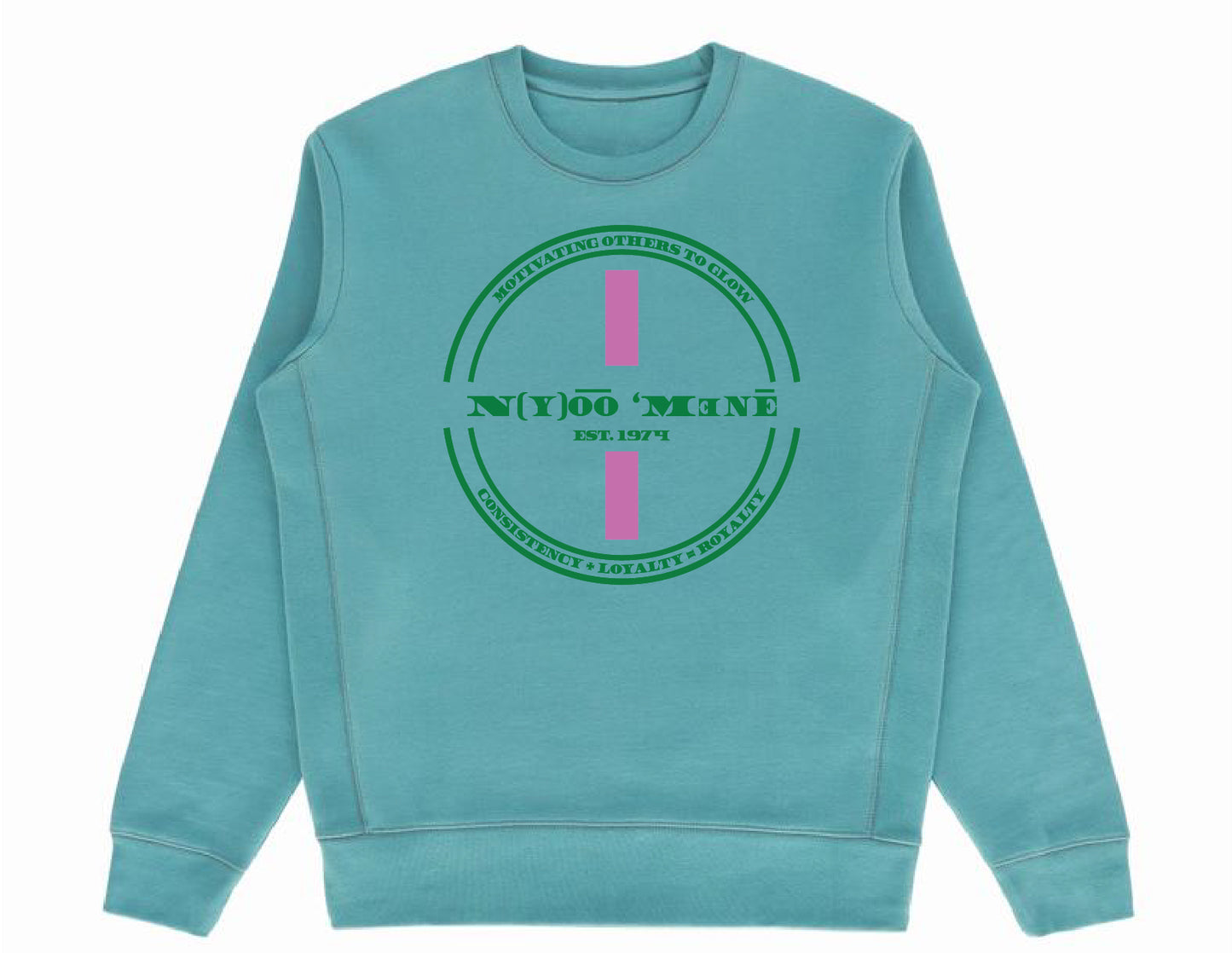 Organic Crewneck Pullover - Pink Strip