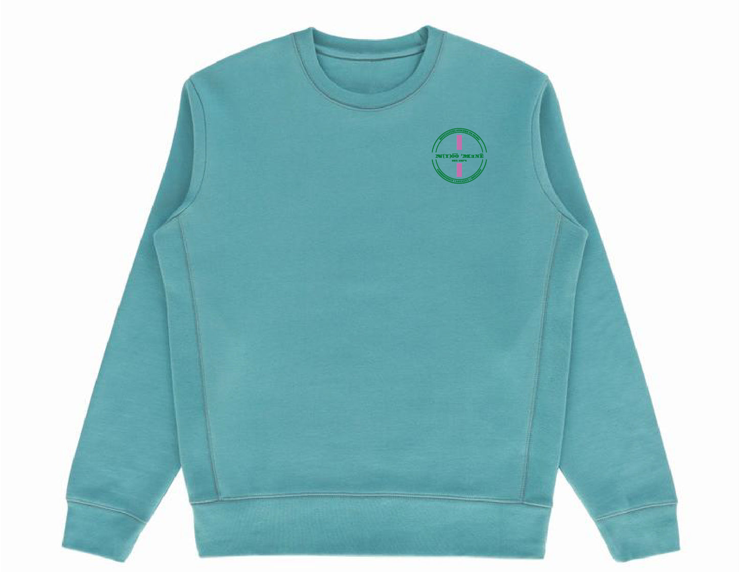 Organic Crewneck Pullover - Pink Strip