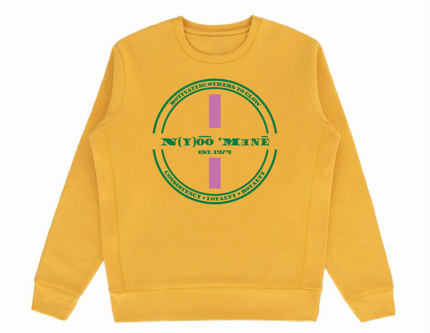 Organic Crewneck Pullover - Pink Strip
