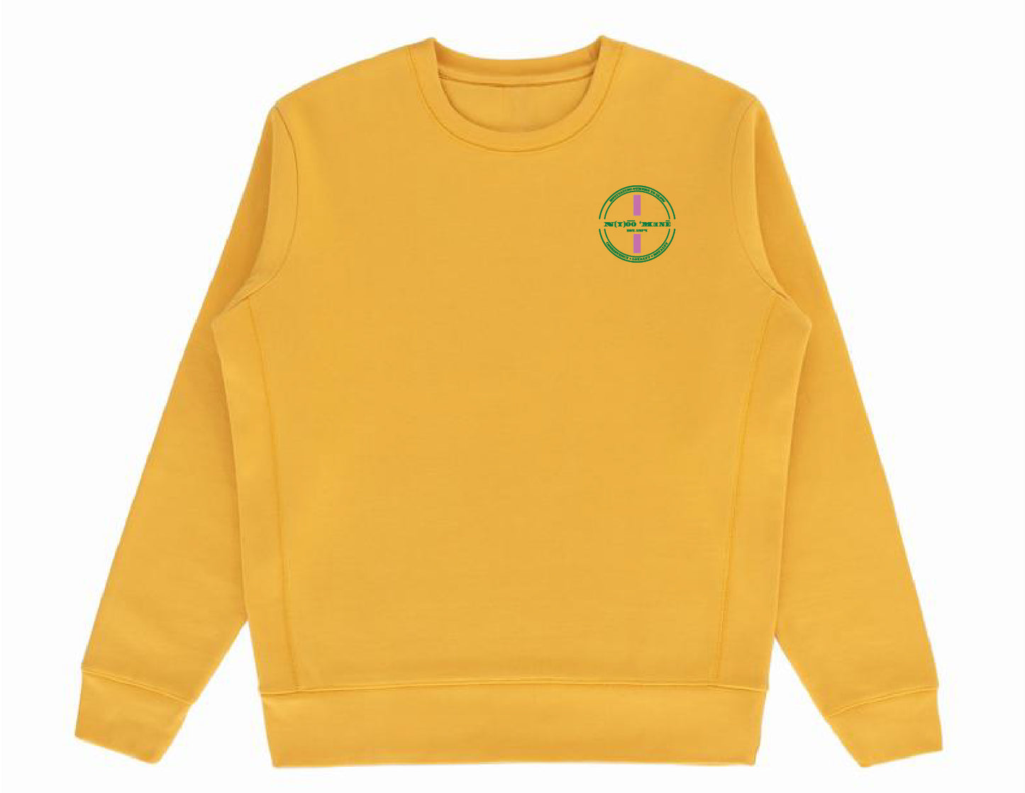 Organic Crewneck Pullover - Pink Strip