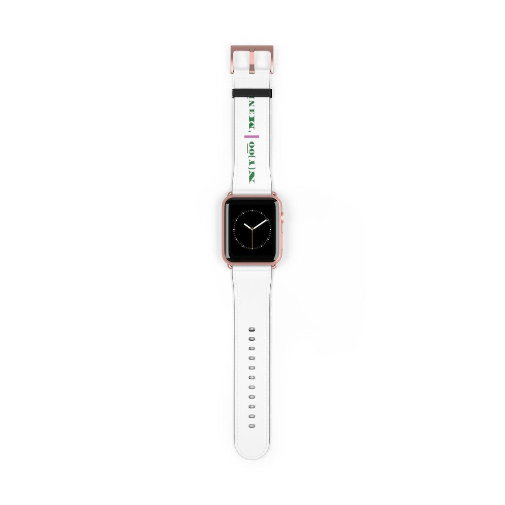 N(y)o͞o ˈMənē Watch Band - Pink Strip