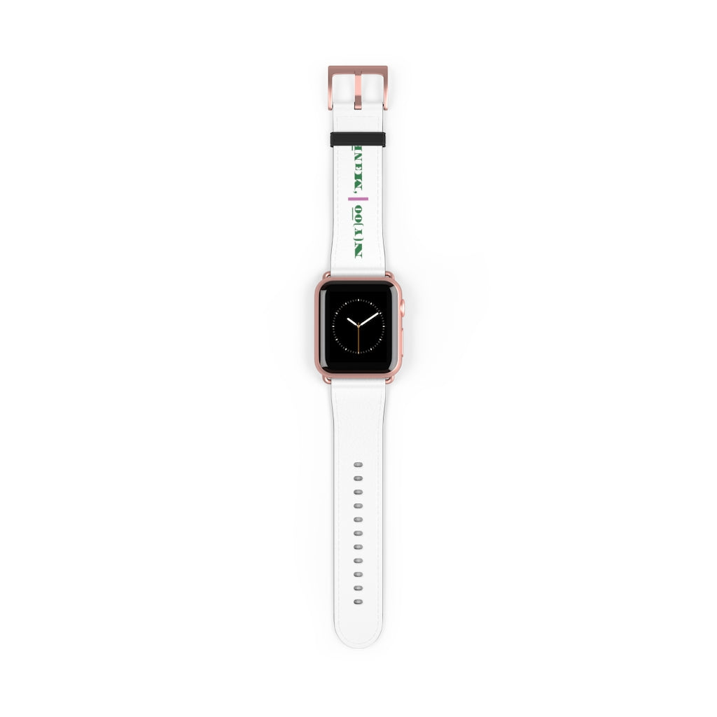 N(y)o͞o ˈMənē Watch Band - Pink Strip