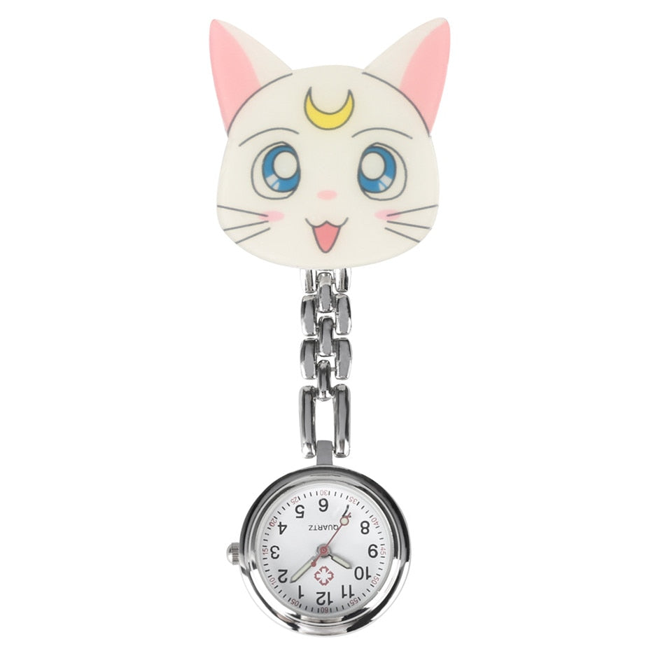Lovely Cartoon Clip Pendant Pocket Watch for Nurse Doctor Clock Gifts Medical Clock Men Women
