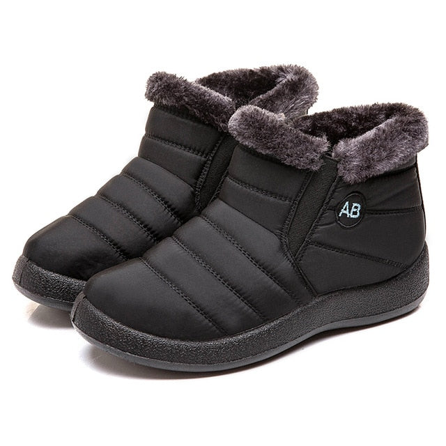 Women Casual Lightweight Fashion Waterproof Snow Ankle Warm Winter Boots Botas Mujer