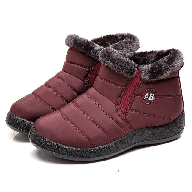 Women Casual Lightweight Fashion Waterproof Snow Ankle Warm Winter Boots Botas Mujer