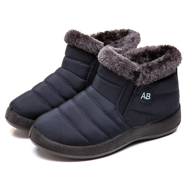 Women Casual Lightweight Fashion Waterproof Snow Ankle Warm Winter Boots Botas Mujer