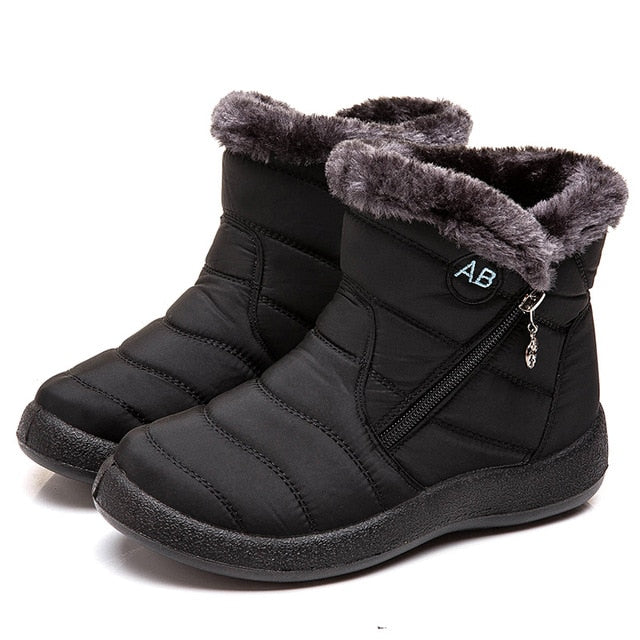 Women Casual Lightweight Fashion Waterproof Snow Ankle Warm Winter Boots Botas Mujer