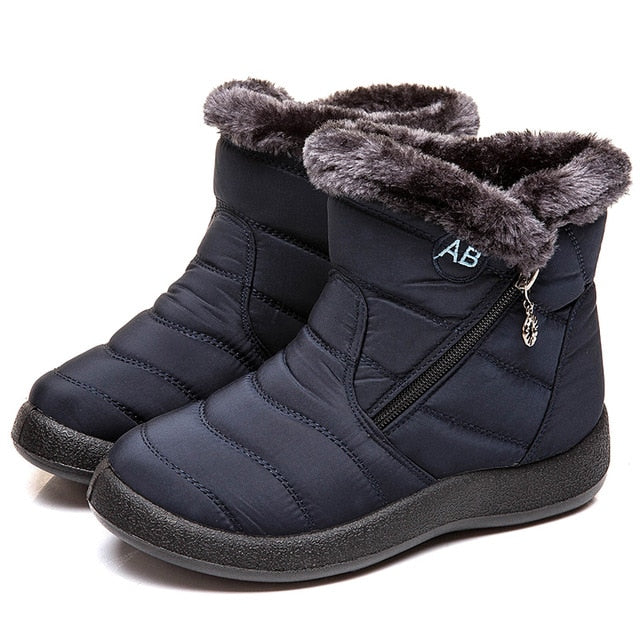 Women Casual Lightweight Fashion Waterproof Snow Ankle Warm Winter Boots Botas Mujer