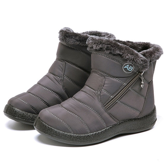 Women Casual Lightweight Fashion Waterproof Snow Ankle Warm Winter Boots Botas Mujer