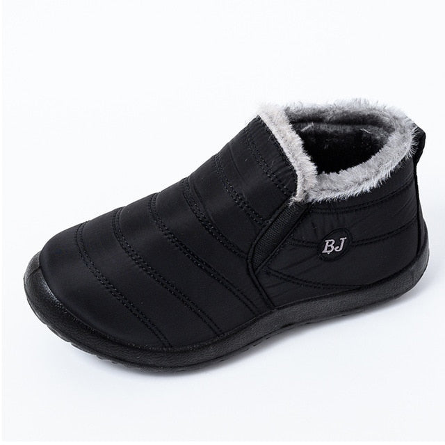 Ultralight Women Winter Waterproof Ankle Snow Boots Botas Mujer Boots Slip-On Flat Casual Shoes Plush Footwear