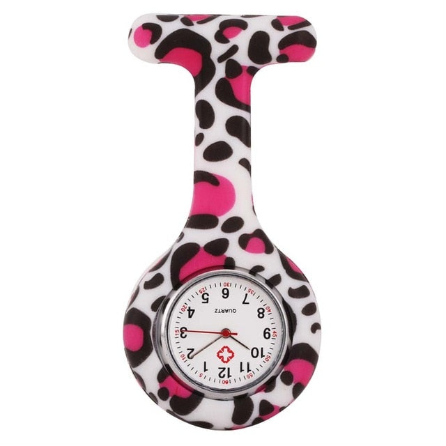 Newly Nurse Watches Printed Style Clip-On Fob Brooch Pendant Pocket Hanging Doctor Nurses Medical Quartz Watch FIF66