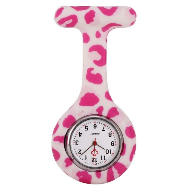 Newly Nurse Watches Printed Style Clip-On Fob Brooch Pendant Pocket Hanging Doctor Nurses Medical Quartz Watch FIF66