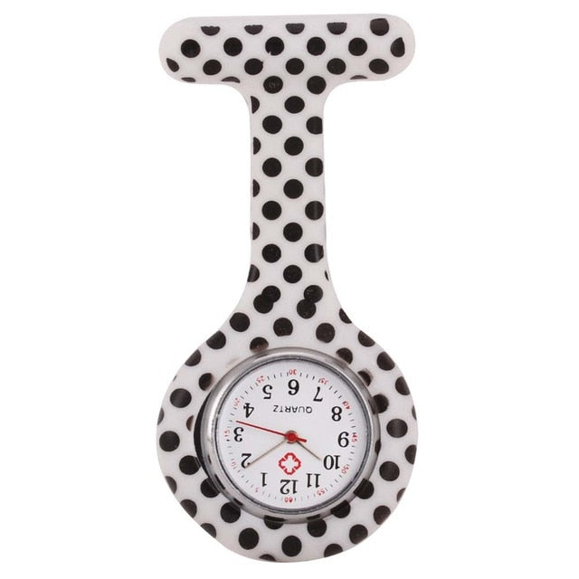 Newly Nurse Watches Printed Style Clip-On Fob Brooch Pendant Pocket Hanging Doctor Nurses Medical Quartz Watch FIF66