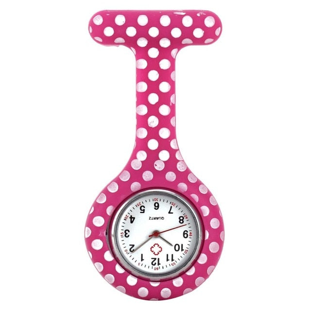 Newly Nurse Watches Printed Style Clip-On Fob Brooch Pendant Pocket Hanging Doctor Nurses Medical Quartz Watch FIF66