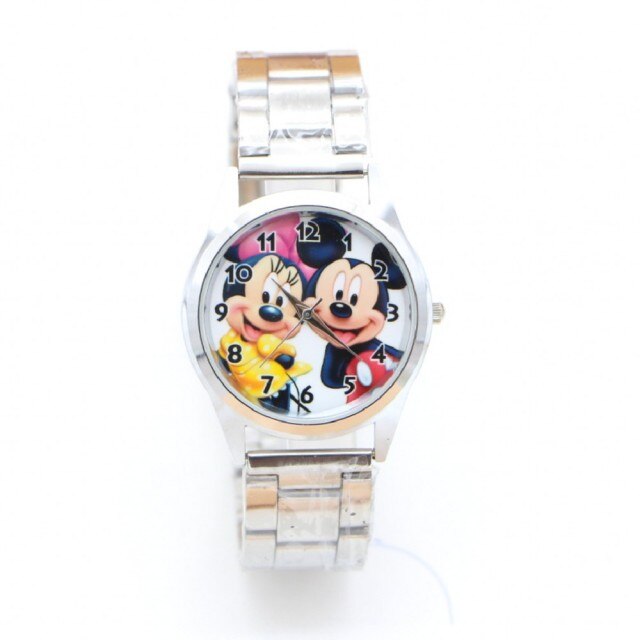 New Ladies Cute Minnie Luxury Full Stainless Steel Fashion Watches Kids Girls Women's Wristwatches Clock Relogio Kol Saati