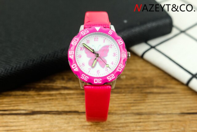 promotion luxury brand children watch beauty butterfly dial girls cartoon wristwatch cute annimal design boys quartz gift clock