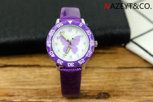 promotion luxury brand children watch beauty butterfly dial girls cartoon wristwatch cute annimal design boys quartz gift clock