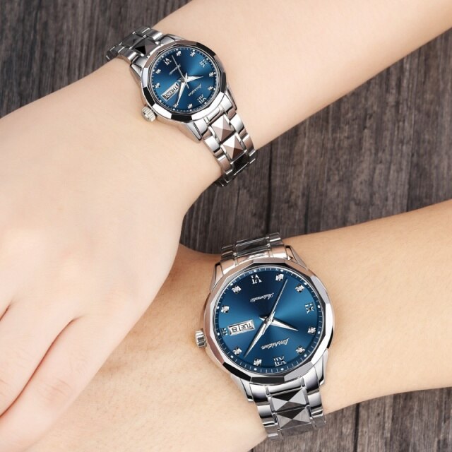 Fashion Couple watch Mechanical Brand Luxury Waterproof Wristwatch For Man & Woman Automatic Date Lover Watch Reloj Hombre Mujer