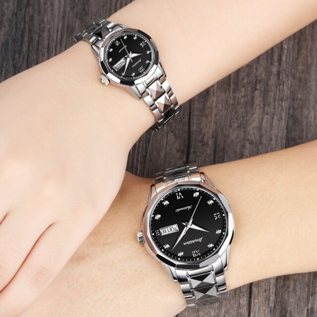 Fashion Couple watch Mechanical Brand Luxury Waterproof Wristwatch For Man & Woman Automatic Date Lover Watch Reloj Hombre Mujer