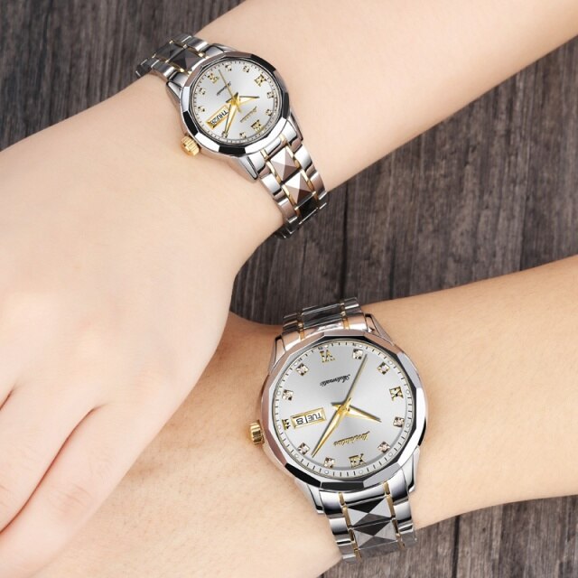 Fashion Couple watch Mechanical Brand Luxury Waterproof Wristwatch For Man & Woman Automatic Date Lover Watch Reloj Hombre Mujer