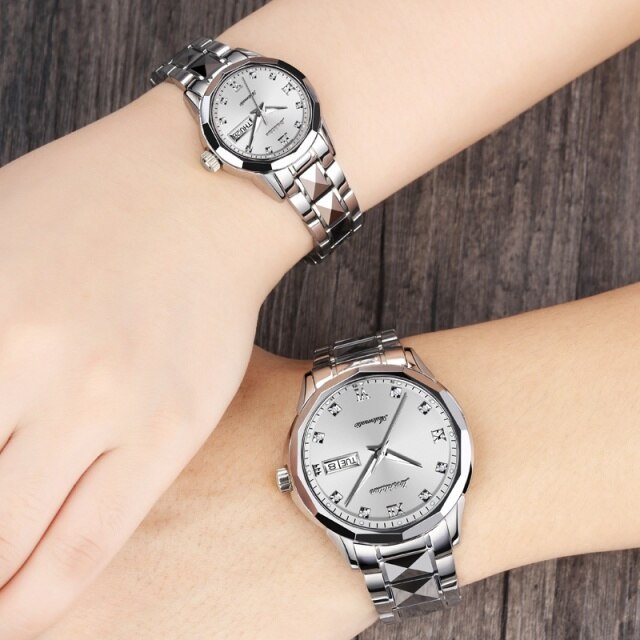 Fashion Couple watch Mechanical Brand Luxury Waterproof Wristwatch For Man & Woman Automatic Date Lover Watch Reloj Hombre Mujer