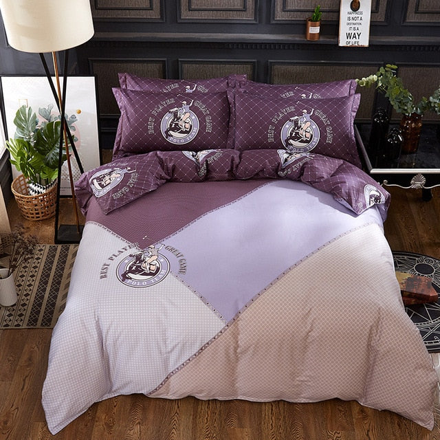 Luxury Classical Chinese Style Bedding Set 4pcs 100% Pima Cotton Blue and White Porcelain Duvet Cover Bed Sheet 2 Pillowcase