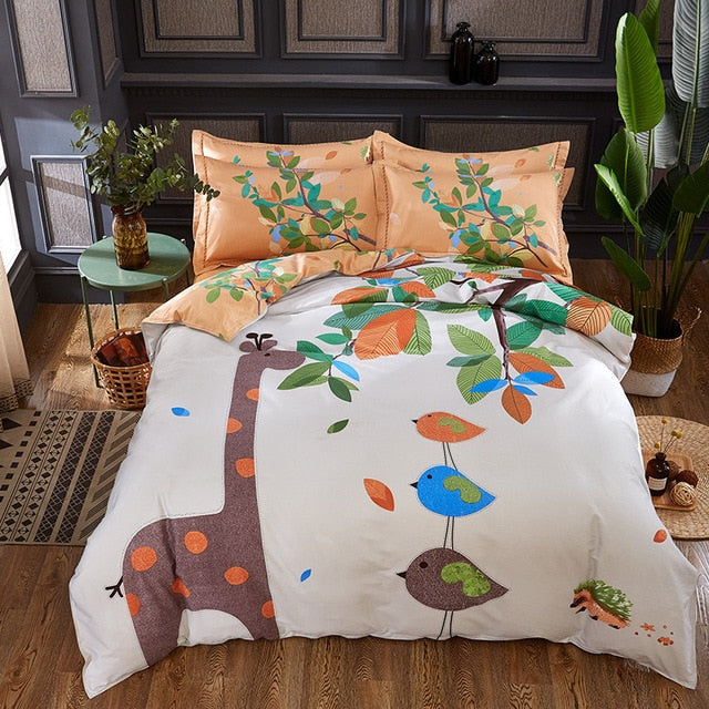 Luxury Classical Chinese Style Bedding Set 4pcs 100% Pima Cotton Blue and White Porcelain Duvet Cover Bed Sheet 2 Pillowcase