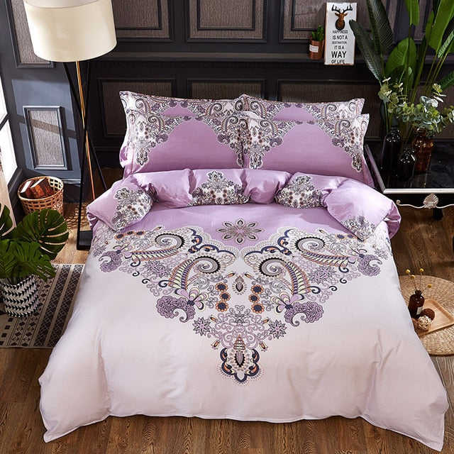 Luxury Classical Chinese Style Bedding Set 4pcs 100% Pima Cotton Blue and White Porcelain Duvet Cover Bed Sheet 2 Pillowcase
