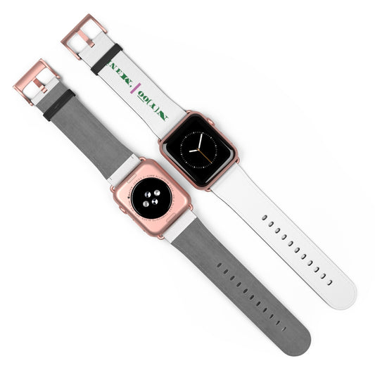 N(y)o͞o ˈMənē Watch Band - Pink Strip