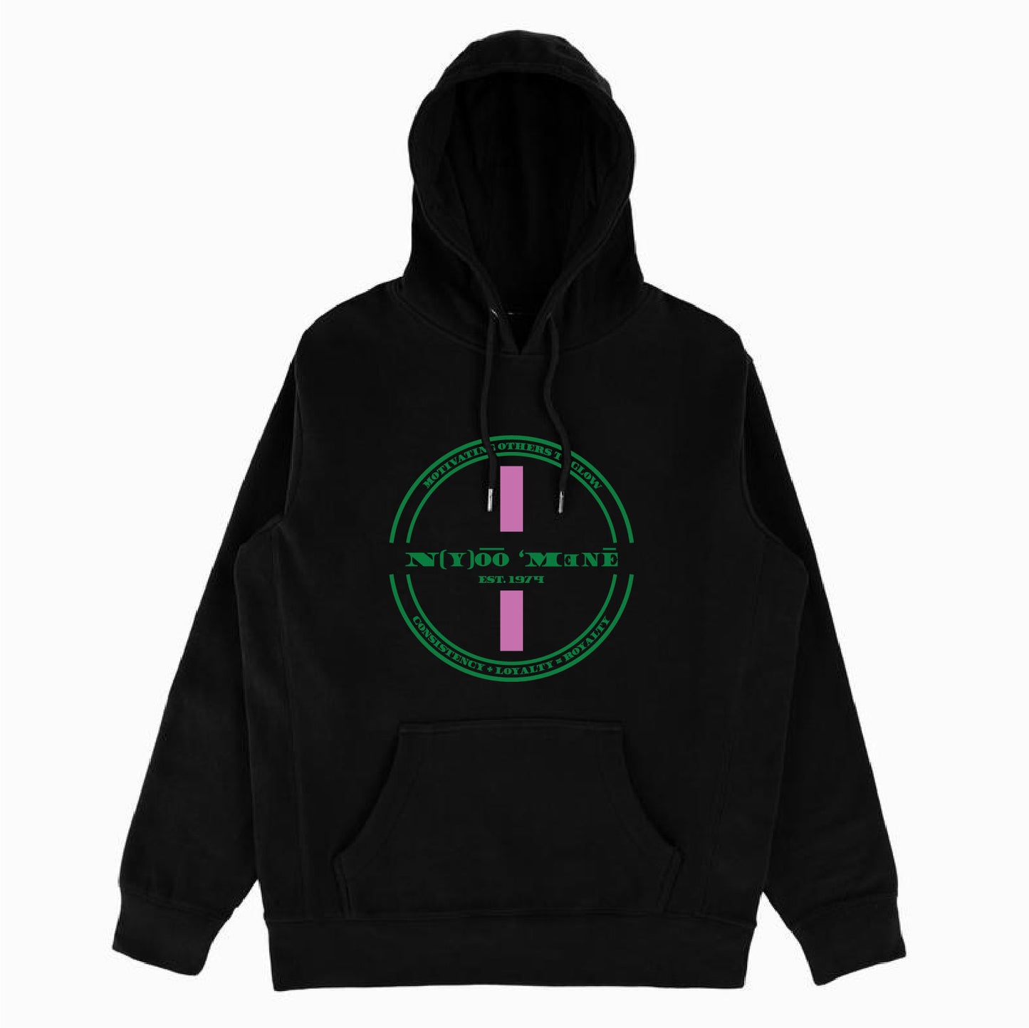 Organic Hooded Pullover - Pink Strip