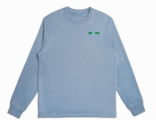 Organic Crewneck Pullover - Blue Strip