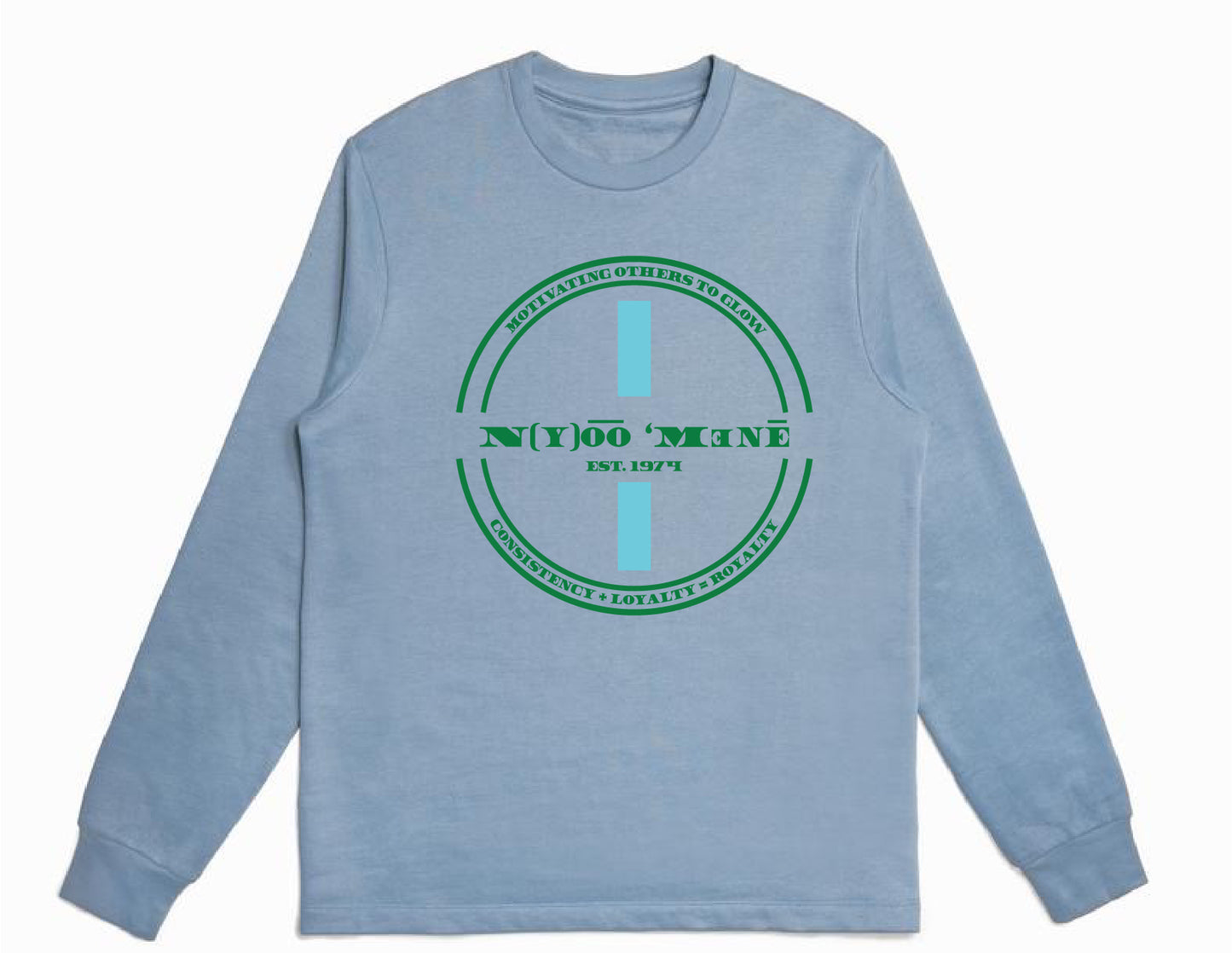 Organic Crewneck Pullover - Blue Strip