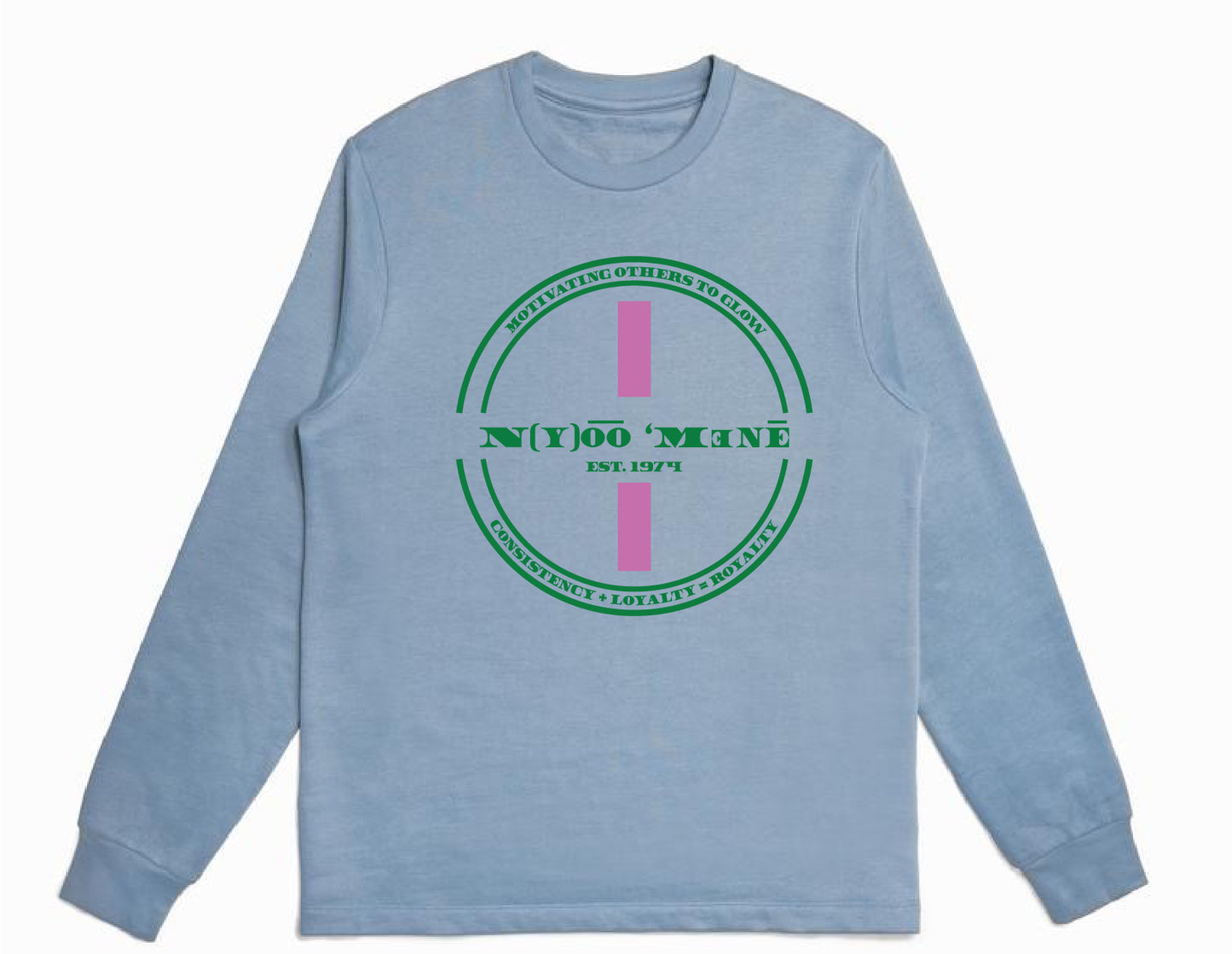 Organic Crewneck Pullover - Pink Strip