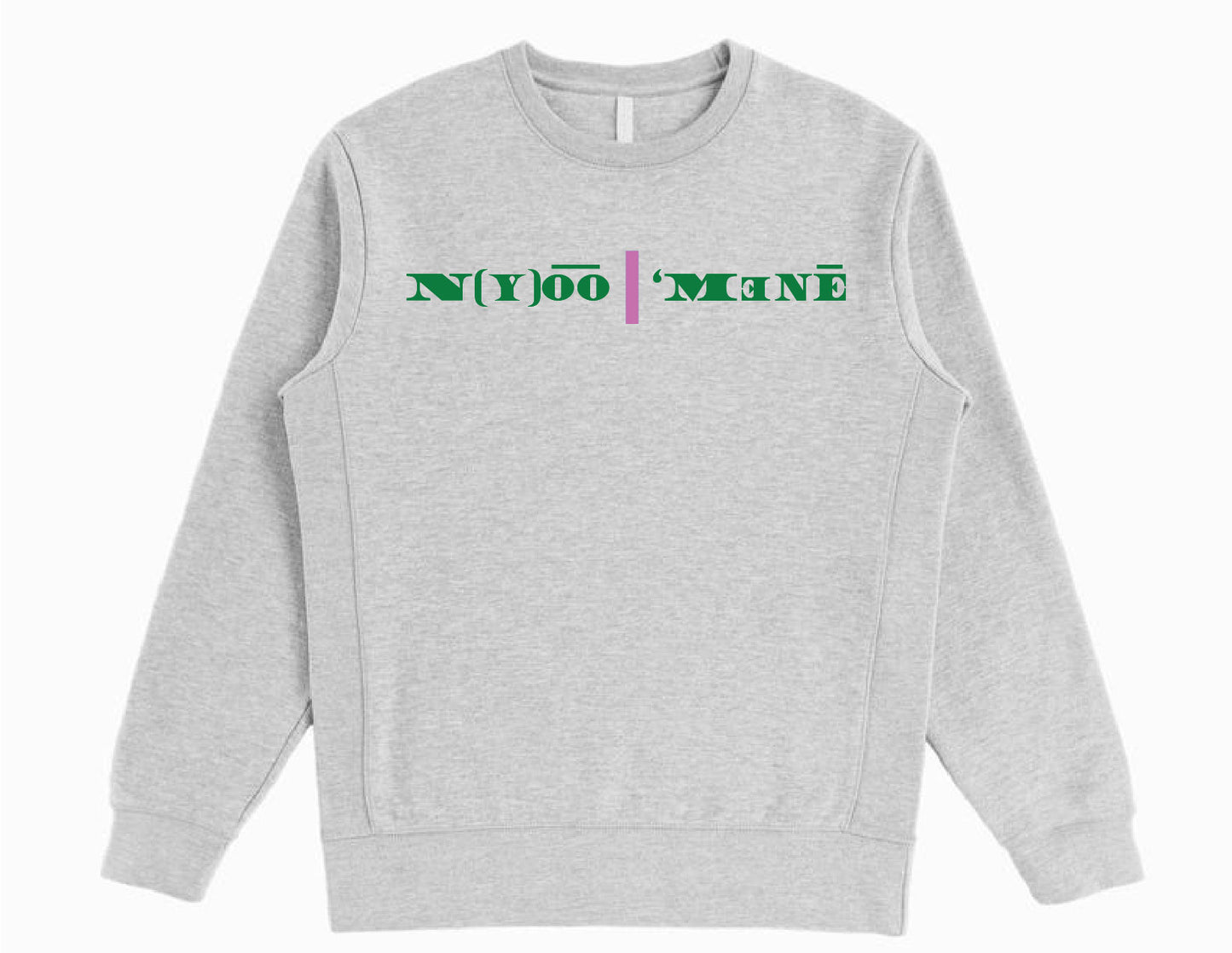 Organic Crewneck Pullover - Pink Strip