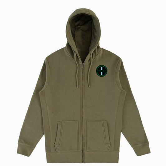 Organic Zip HoodI - Blue Strip
